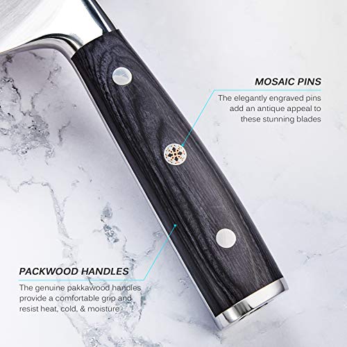 KYOKU Samurai Series 5" Steak Knives Set of 4 with Sheath & Case