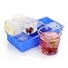 Ice Cube Trays, ULuck Silicone Large Ice Cube Trays with 2 Lids (2 Pack) - 8 Molds X 2 inch Big Ice Cubes Molds Stackable for Whiskey Cocktail and Any Drink - Keep Your Drink Cold For Longer - (Blue)