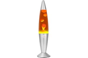zhrisezlava Liquid Motion Lamp, 13.5 Inch Orange Magma Motion Lamps for Adults, Night Light Home Decor with Orange Wax for Bedroom Decor Adults Girls Boys Gifts Offices Camps