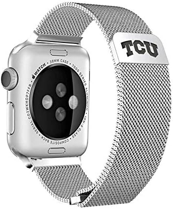 Texas Christian TCU Horned Frogs Stainless Steel Band for Apple Watch - 42mm/44mm