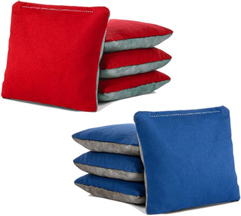 Tailgating Pros Pro-Style Two-Sided Cornhole Bags Slick & Stick Resin Filled Suede and Duck Canvas Set of 8-20+ Color Combos -