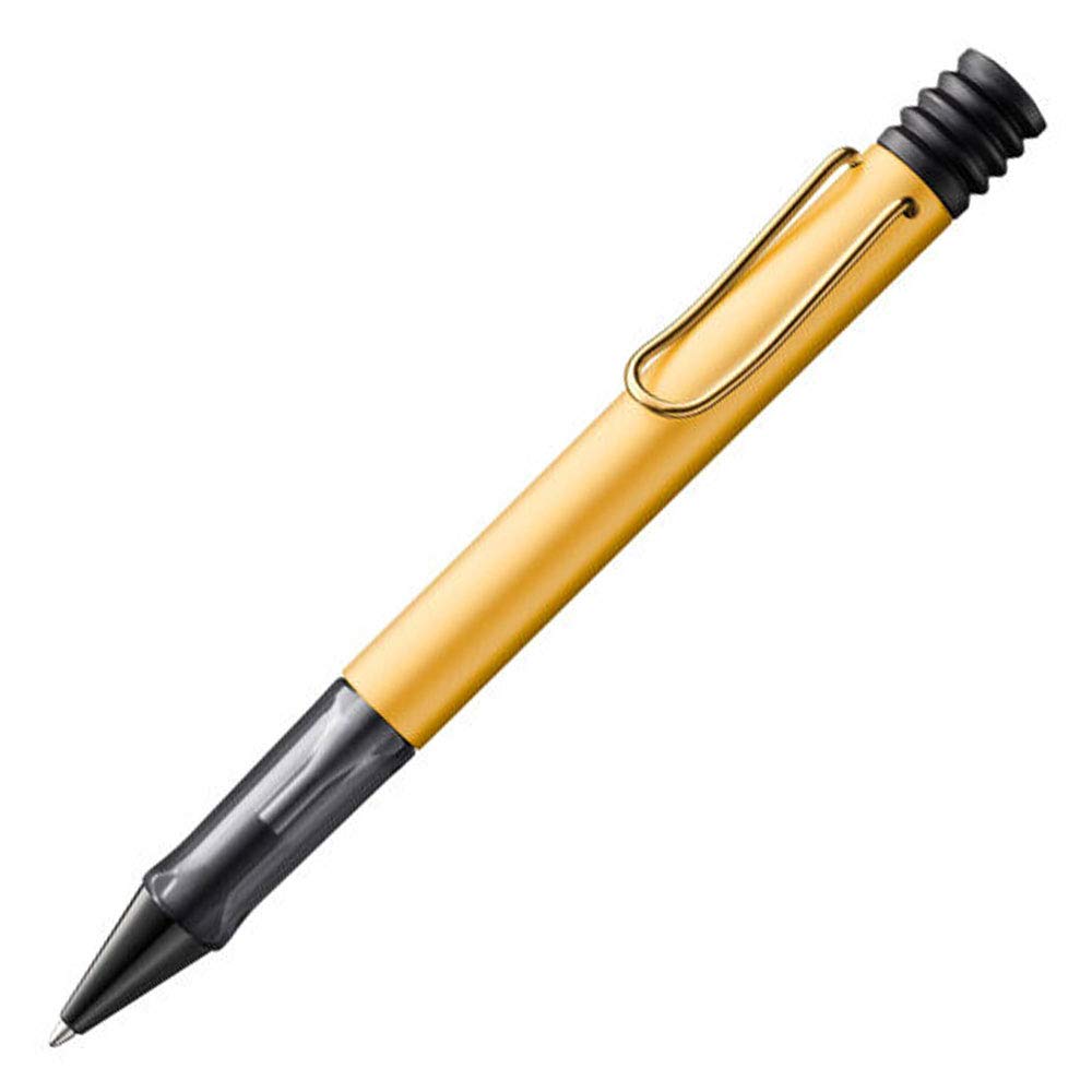 Lamy 1235509 AL-star 299 Ballpoint Pen - Aluminium Ballpoint Pen in Gold/Black with Ergonomic Handle and Transparent Grip - With Large Refill - Line Width M