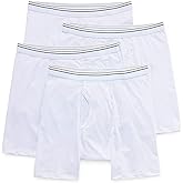 Stafford 4 Pair Blended Cotton Boxer Briefs (Medium) White