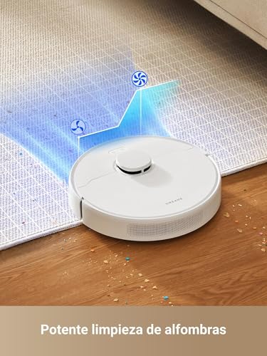 DREAME D10 Plus Gen 2 Robot aspirador trapeador, vaciado automático de polvo (hasta 90 días), evita obstáculos, navegación LiDAR, 6000Pa de succión para alfombras y pelo de mascotas, 285min de batería
