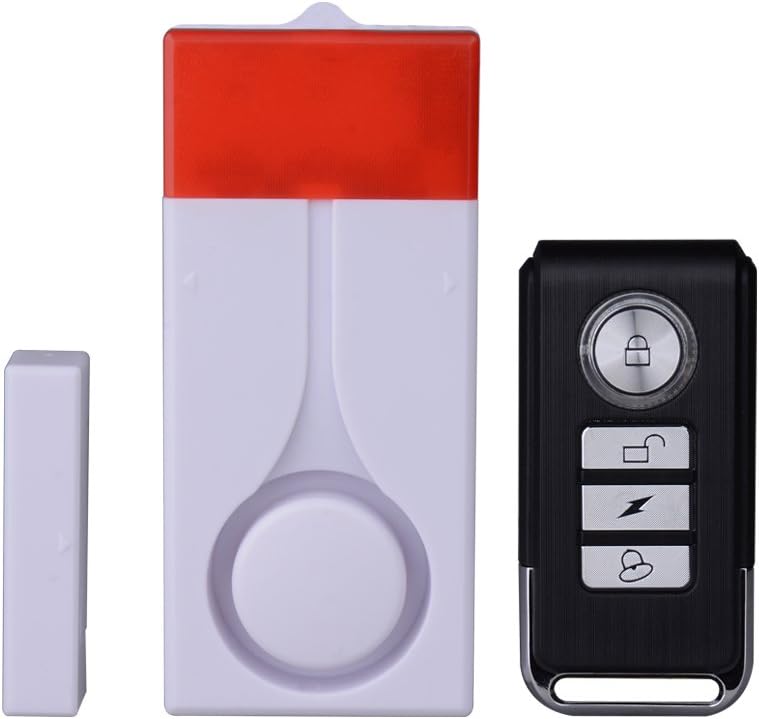 Wireless Vibration and Magnetic Alarm Anti-Theft Remote Control Door And Window Security Alarm with Light (Vibration Magnetic Light)