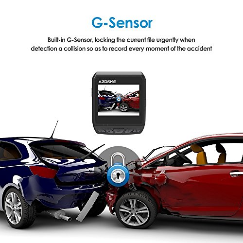 Car Dash Cam, AZDOME DVR Dashboard Hidden Camera Recorder 2.31" LCD Full HD 1440P 150° Wide Angle,Loop Recording,G-Sensor,Parking Monitor,Motion Detection with GPS