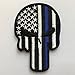 SpaceAuto 3D Embroidered Head Shape American Flag Skull Military Army Tactical Morale Badge Patch 2.56