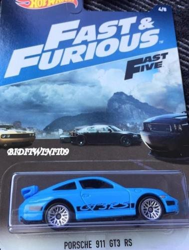 Hot Wheels 2017 Fast & Furious Porsche 911 GT3 RS in Blue!