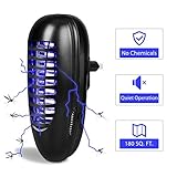 Indoor Insect Killer - Plug-in Mosquito Killer Bug Zapper 180 SQFT Coverage Mosquito Trap, Powerful 4W Electronic Insect Killer Mosquito Lamp, Eliminate Flying Pests Mosquitoes Flies Moths In The Dark