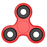 Fidget hand spinner toy Premium Bearing High Speed Perfect For ADD, ADHD, Anxiety, and Autism Adult Children(red)