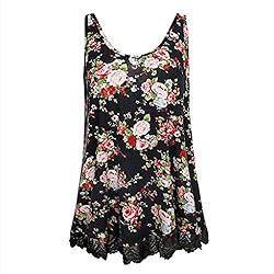 TWGONE Sleeveless Blouses for Women Ladies Summer