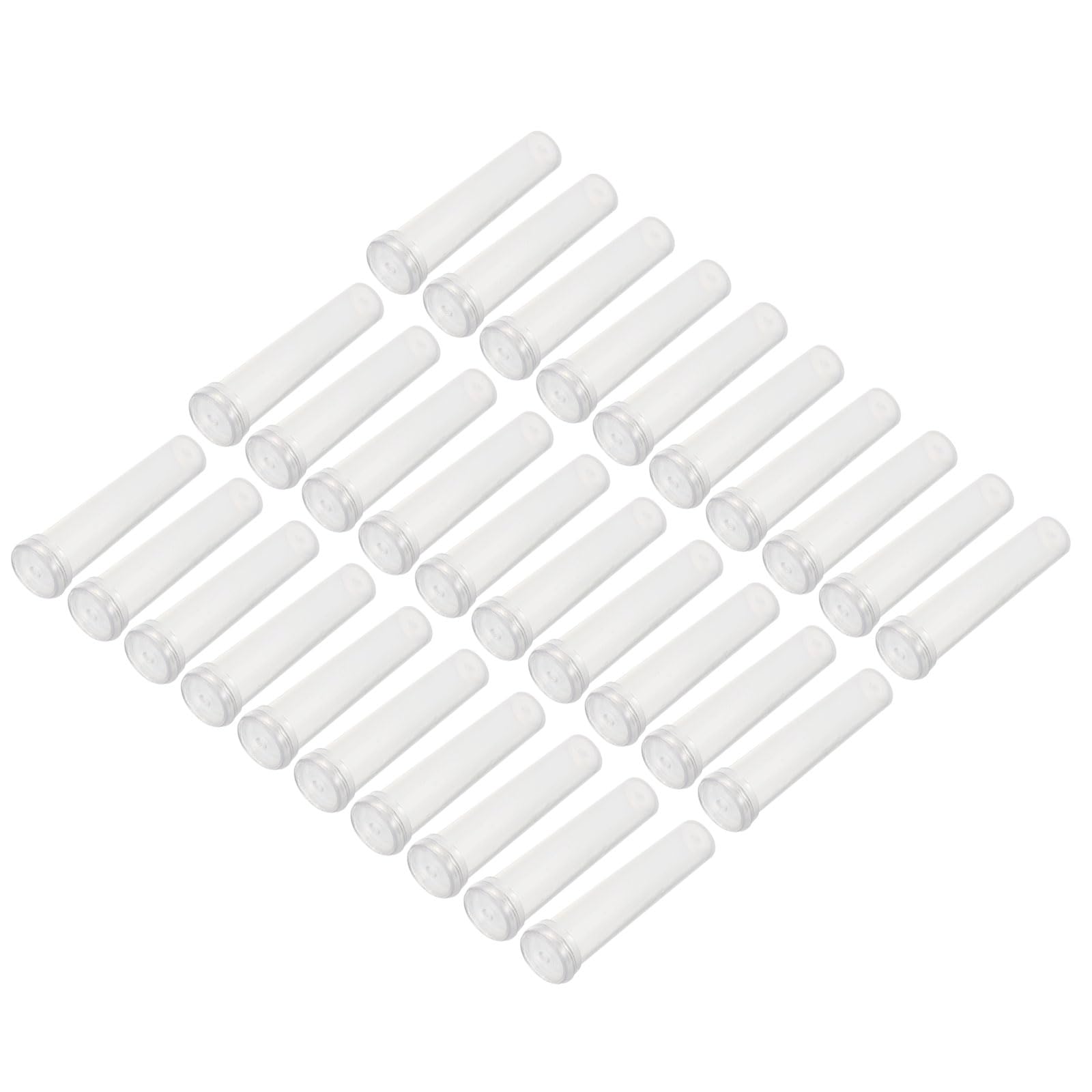 PATIKIL Floral Water Tubes with Cap, 30 Pcs 0.6" ID x 2.8" Plastic Bottle for Plants Flower Arrangement, White