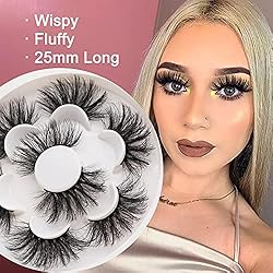 Veleasha Mink Eyelashes Faux 8D Wispy Fluffy Mink