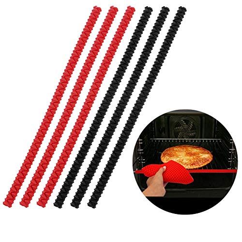BKpearl 6 Pcs Oven Rack Protectors, Silicone Oven Rack Shields Guard Edge Liner Cover to Protect Against Burns, Scars