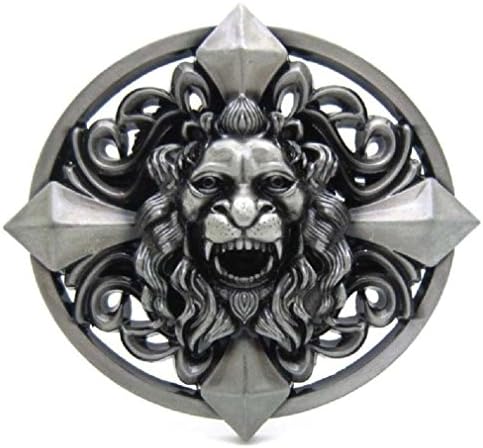Bronze Lion Head Belt Buckle Cool Tattoo Western Style