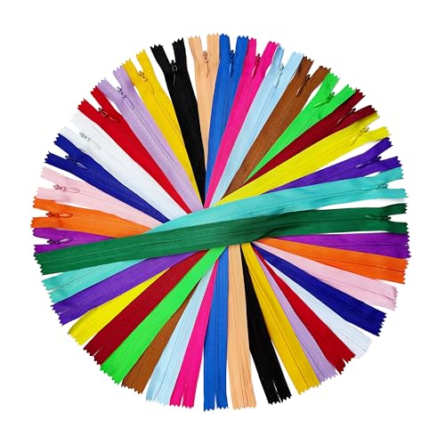KGS Invisible Zippers | Set of 20 | Size: 38 cm/15 Inches | 20 Colours | Hidden Zippers for Dresses, Skirts, Cushions or Sewing