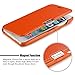 iPhone 6s/6 Case, Benuo [Luxury Series] [Slim Style] Genuine Leather Folio Flip Corrected Grain Leather Case with Magnetic Closure for iPhone 6/iPhone 6s 4.7 inch (Orange)