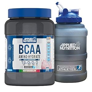 Applied Nutrition Bundle: BCAA Amino Hydrate Powder 1.4kg + 2.5 LTR Water Jug | Branched Chain Amino Acids Supplement with Electrolytes, B Vitamins, Intra Workout & Recovery Drink (Watermelon)