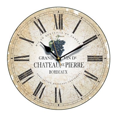 Smith Taylor 28 3cm Chateau St Pierre Wine Label Wall Clock