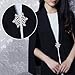 EleQueen Women's Clear Austrian Crystal Winter Snowflake Brooch Pin Silver-tone