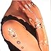 Fashionista Flash Tattoos - Best 87 Metallic Temporary Tattoos on 6 Sheets in Gold, Silver and Black Elegant Design