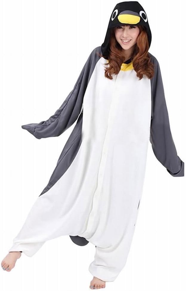 dressfanUnisex Animal Pajamas Adult Penguin Cosplay Costume