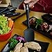 4YANG Cooking Utensil Set -Heat Resistant Kitchen Gadgets (8 Pieces)-Includes:Turner, Slotted spoon , Ladle ,Spoon, Spoon Spatula, Spoonula, Spatula & Basting brush (Black)