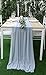 UNIQOOO 47 x 118 Inches Chiffon Table Runner | Blue Gray | Silky Chic Sheer Tablecloth Table Decor | Great for Wedding Banquet Dinner Bridal Shower Party Table Decoration