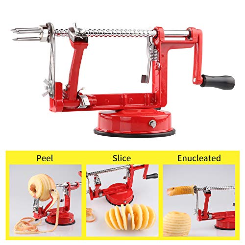 Apple Peeler, Stainless Steel Apple Corer Slicer Peeler, Durable Heavy