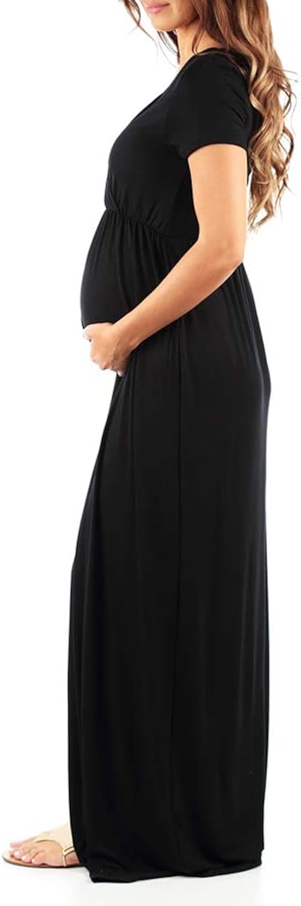 Women's Maternity Short Sleeve Dress - Made in USA at  Women’s Clothing store