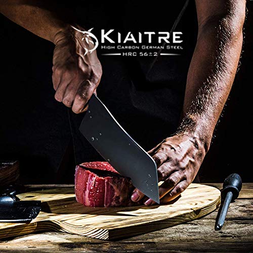 Kiaitre Meat Cleaver Knife 7 Inch Vegetable Cleaver Knife High Carbon German Steel with