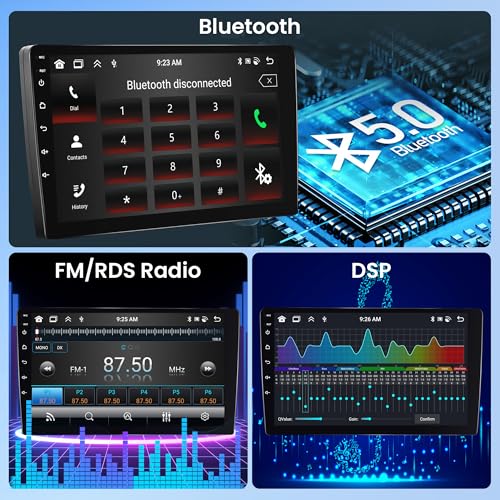 Rimoody 6G+128G 8 Core Android Car Radio for Mercedes Benz ML GL W164 ML350 ML500 GL320 X164 ML280 GL350, 9 Inch Car Radio Wireless Carplay Android Car Mirror Link Bluetooth FM/RDS/EQ/DSP WiFi GPS