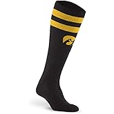 For Bare Feet NCAA IOWA HAWKEYES Cozy Feather Compression Varsity Stripe Team Color Small/Medium