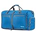 Gonex 80L Packable Travel Duffle Bag Foldable Duffel Bags for Luggage Gym Sports Camping Travelling Cycling Storage Shopping Water & Tear Resistant Blue