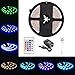 Litake LED Light Strip, DC12V UL Listed Power Supply Waterproof Flexible LED Strip Light Kit, 3528 16.4 Ft (5M) 300leds Color Changing RGB with 24key Ir Remote Controller