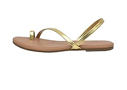CUSHIONAIRE Women's Catalina toe ring Sandal with