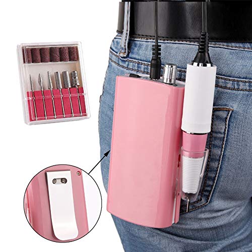 Mini Electric Nail Drill Machine Professional 30000RPM Rechargeable Nail File Manicure Drill Electromechanical Drilling and Polishing Machine for Acrylic Gel Nails