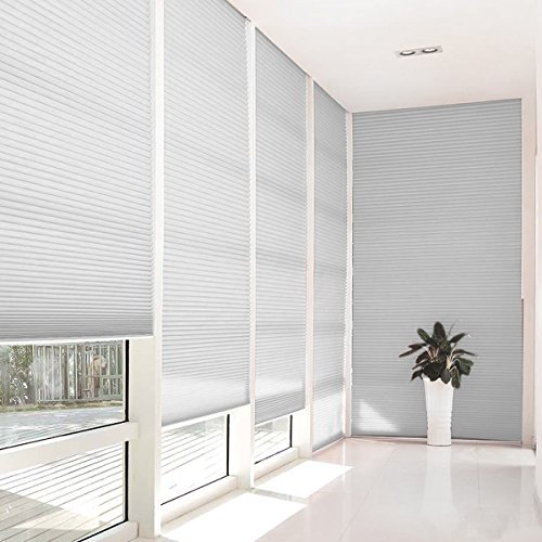 Grandekor 24 inch x 36 inch Cellular Blinds Cordless Shades Light Filtering Honeycomb Blinds and Shades for Window White