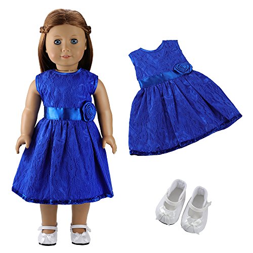 BARWA 12 Pieces Doll Clothes and Accessories Fashion Summer Clothing Mermaid Tail Dress Sets Compatible Compatible with 18 Inch Doll