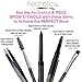 Aesthetica 5-Piece Brow Stencils - Easy to Use, Reusable Eyebrow Shaping & Defining Stencils - Instructions Included