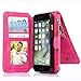 iPhone 7 Plus Case, iPhone 8 Plus Case, CaseUp 12 Card Slot - [Zipper Cash Storage] Premium Flip PU Leather Wallet Case Cover With Detachable Magnetic Hard Case - Pink