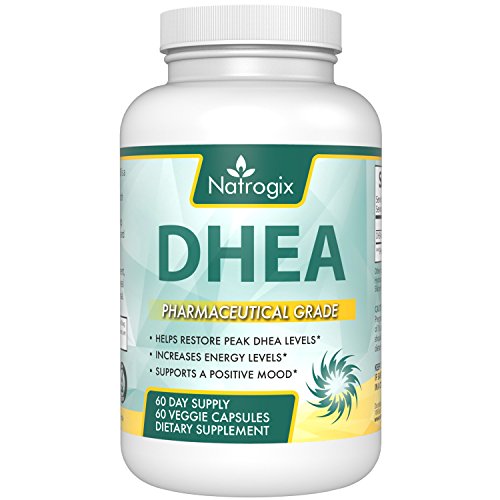 (60 Vcaps) Pure DHEA 60mg Supplement by Natrogix, Supports Balanced Hormone Levels For Men & Women, Promote Healthy DHEA Levels for Healthy Aging, Non-GMO Formula