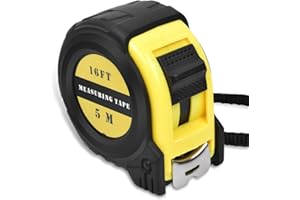 CZXNBI Tape Measure 16 Ft - Metal Retractable Tape Measure with Metric and Inches, Easy Read, 1-inch Wide X 25 Foot (16 Feet)