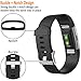 Wepro Bands Replacement for Fitbit Charge 2 HR, Buckle, Black, White, Navy Blue Colors, Small