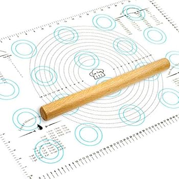 Bake Buddy Non-Slip Silicone Pastry Mat with Measurements, Multipurpose Countertop Protector Fondant Mat for Rolling Dough, Large Size Baking Mat (17