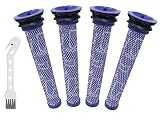Fette Filter - Pre-Filters Compatible with Dyson Vacuum Filter V6, V7, V8, DC58, DC59 - Compare to Part # 965661-01. (Pack of 4)