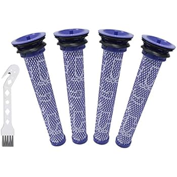 Fette Filter 4 Pack of Pre-Filters Compatible with Dyson Vacuum Filter V6, V7, V8, DC58, DC59 - Compare to Part # 965661-01.Value Pack of 4