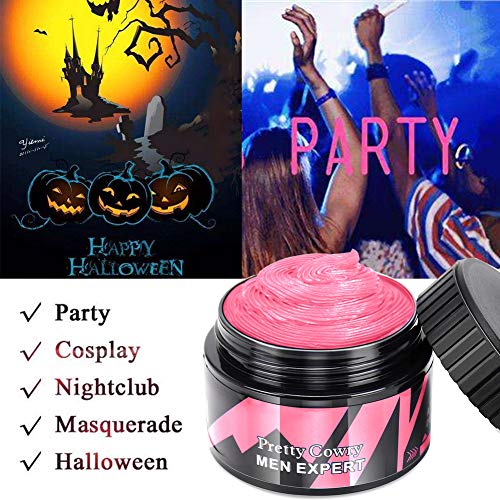 TEMPORARY HAIR WAX COLOR PINK WASHABLE COLORED HAIR DYE WAX HAIRSTYLE CREAM INSTANT COLORED HAIR MUD FOR WOMEN MEN