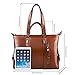 S-ZONE 3-Way Women Genuine Leather Shoulder Bag Work Tote Handbag