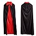 Jesban Black Cape Cloak with Witch Hat, Halloween Costume Party Dress Cloak for Vampire Magician Jafar (55 Inches)